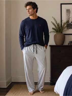 Polo Ralph Lauren Gray Lounge Pants Men’s Large L/G Pony Logo Pajama Bottoms